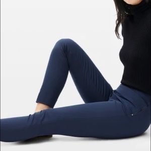 Everlane side zip stretch cotton ankle pant